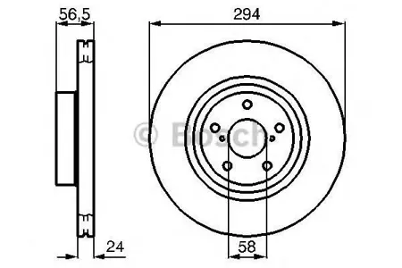 BOSCH 0986478977 Диск торм.вент.