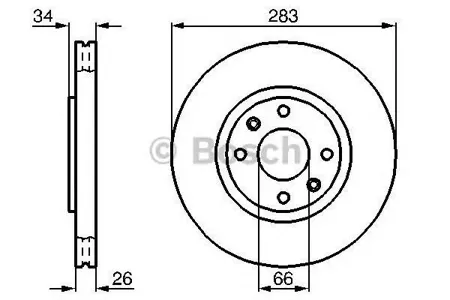 BOSCH 0986478979 Диск торм.вент.