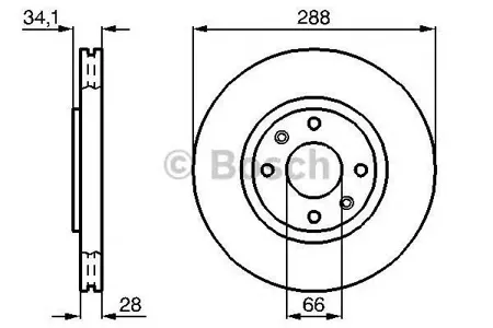 BOSCH 0986478980 Диск торм.вент.