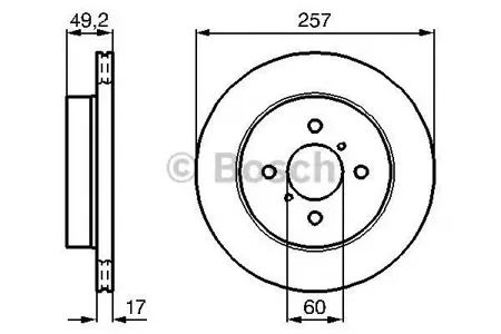 BOSCH 0986478984 Диск торм.вент.