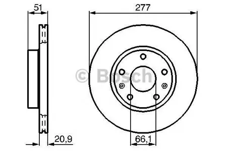 BOSCH 0986478992 Диск торм.вент.