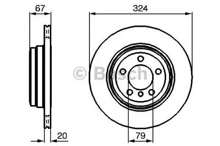 BOSCH 0986479004 Диск торм.вент.