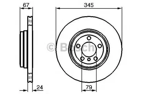 BOSCH 0986479005 Диск торм.вент.
