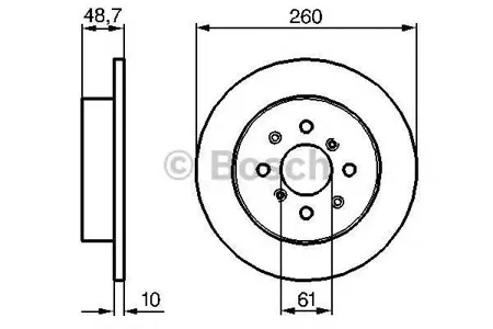 BOSCH 0986479014 Диск тормозной