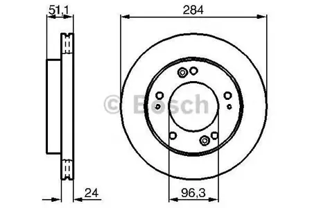 BOSCH 0986479020 Диск торм.вент.
