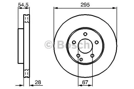 BOSCH 0986479039 Диск торм.вент.