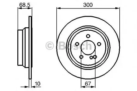 BOSCH 0986479041 Диск тормозной