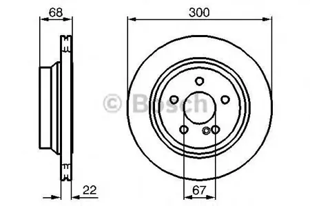 BOSCH 0986479042 Диск торм.вент.