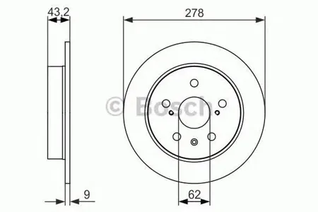 BOSCH 0986479047 Диск тормозной