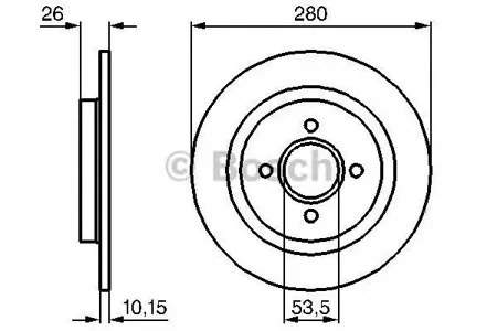 BOSCH 0986479049 Диск тормозной