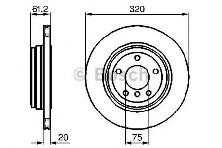 BOSCH 0986479056 Диск торм.вент.