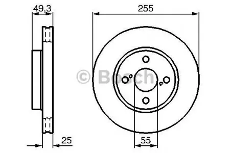 BOSCH 0986479085 Диск торм.вент.