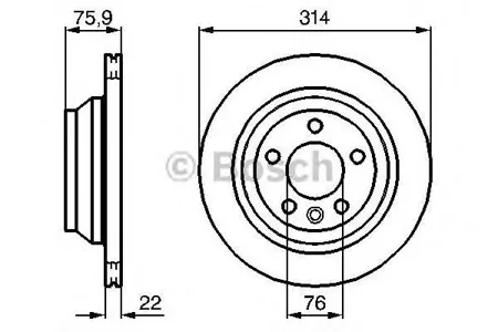 BOSCH 0986479094 Диск торм.вент.