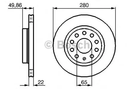 BOSCH 0986479098 Диск торм.вент.