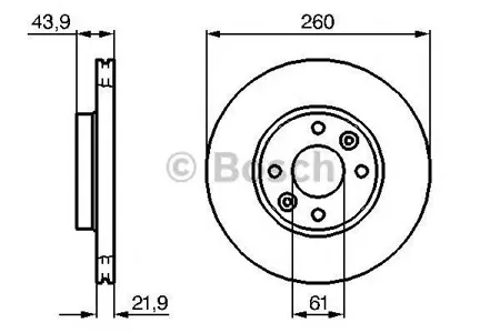 BOSCH 0986479103 Диск торм.вент.