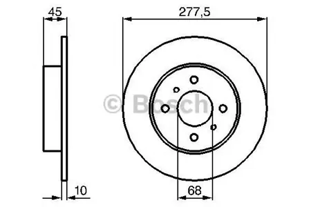 BOSCH 0986479105 Диск тормозной