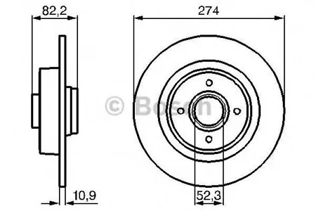 BOSCH 0986479108 Диск тормозной