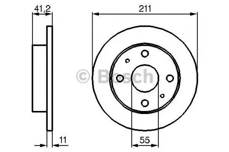 BOSCH 0986479119 Диск тормозной