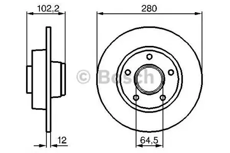 BOSCH 0986479144 Диск тормозной