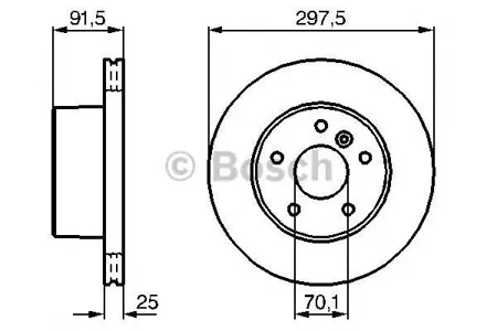 BOSCH 0986479146 Диск торм.вент.