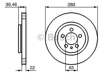 BOSCH 0986479156 Тормозной диск