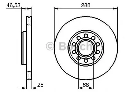 BOSCH 0986479157 Диск торм.вент.