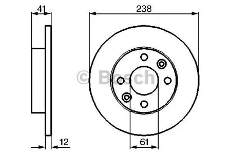 BOSCH 0986479165 Диск тормозной