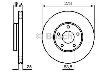BOSCH 0986479173 Диск торм.вент.