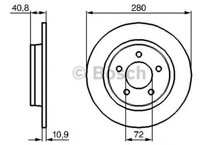 BOSCH 0986479181 Диск тормозной