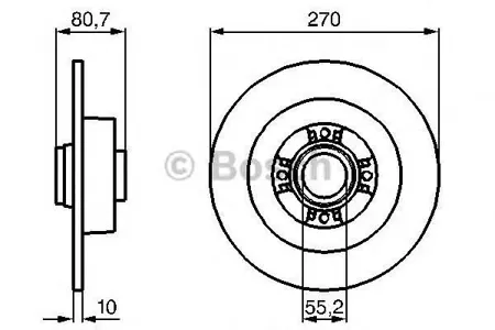 BOSCH 0986479196 Диск тормозной