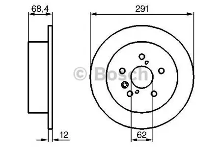 BOSCH 0986479200 Диск тормозной