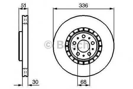 BOSCH 0986479202 Диск торм.вент.