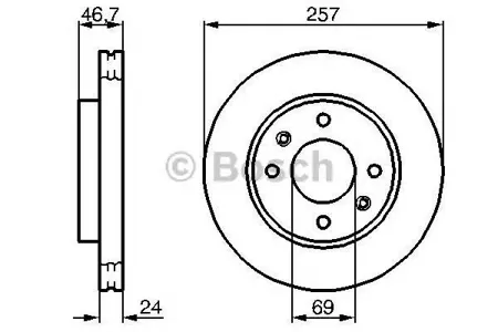 BOSCH 0986479207 Диск торм.вент.