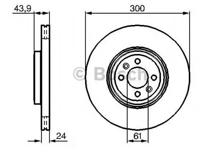 BOSCH 0986479209 Диск торм.вент.