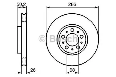 BOSCH 0986479210 Диск торм.вент.