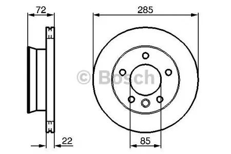 BOSCH 0986479212 Диск торм.вент.