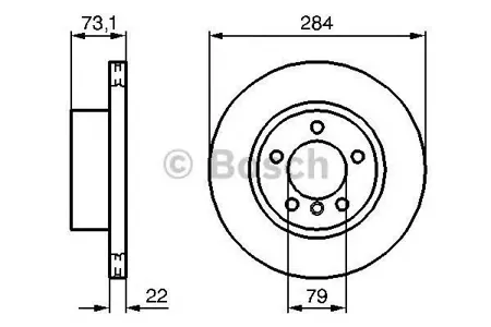 BOSCH 0986479213 Диск торм.вент.