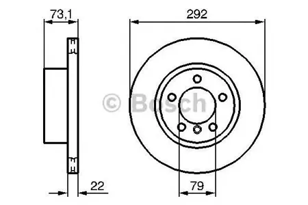 BOSCH 0986479214 Диск торм.вент.