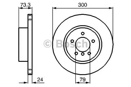 BOSCH 0986479216 Диск торм.вент.