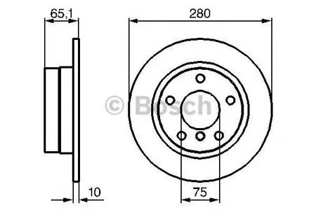 BOSCH 0986479217 Диск тормозной