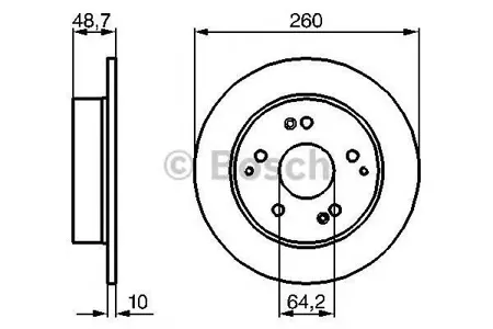 BOSCH 0986479225 Тормозной диск