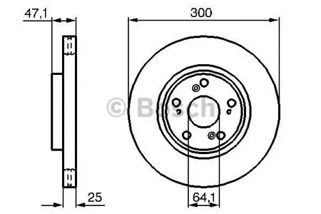 BOSCH 0986479227 Диск торм.вент.