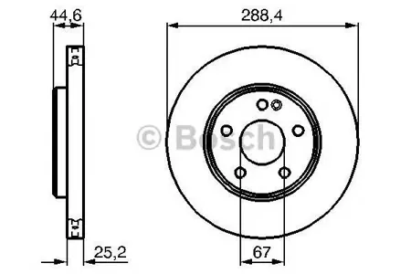BOSCH 0986479234 Диск торм.вент.