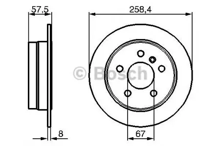 BOSCH 0986479235 Диск тормозной