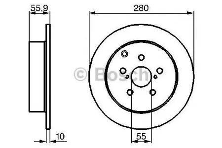 BOSCH 0986479242 Диск тормозной