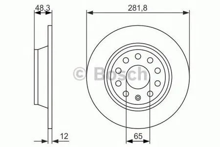 BOSCH 0986479247 Тормозной диск