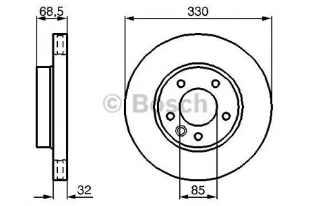 BOSCH 0986479248 Диск торм.вент.