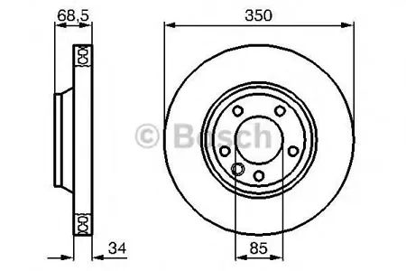 BOSCH 0986479249 Диск торм.вент.
