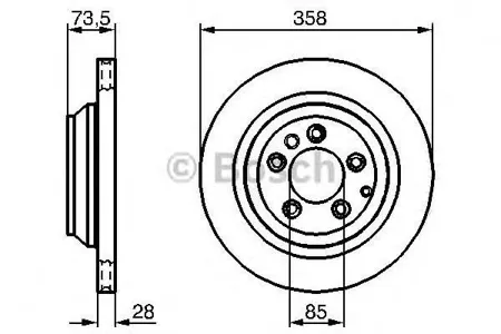 BOSCH 0986479259 Диск торм.вент.