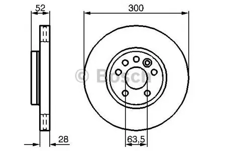 BOSCH 0986479261 Диск торм.вент.